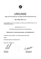 Gesellenprüfungs- ausschuss bei Elektro Jung GmbH in Großkrotzenburg